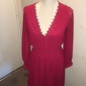 Express Red Holiday Dress